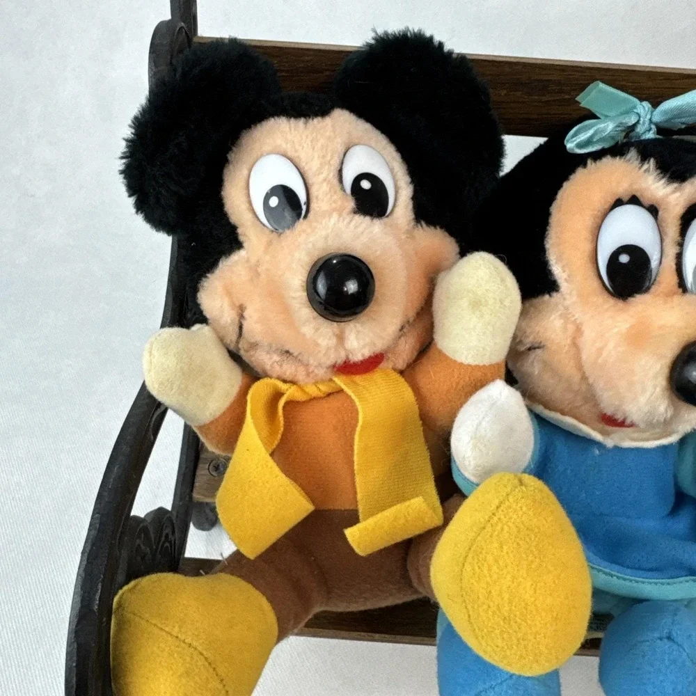 Disney Mickeys Christmas Carol Plush Set‎ Mickey Minnie Goofy Donald Vintage 80s